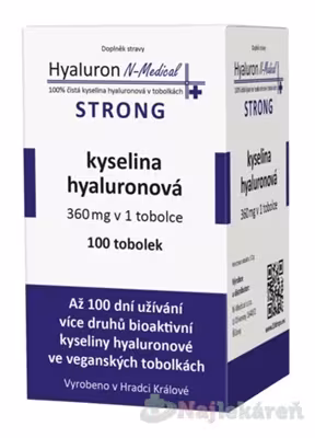 N-Medical Hyaluron STRONG kyselina hyalurónová 100 kapsúl