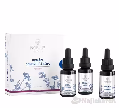 NOBILIS Tilia Biofáza Obnovujúce séra KORIANDER geránium, tymián, koriander 3 x 20 ml