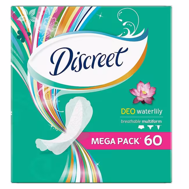 DISCREET Multiform Waterlily Priedušné Intímky 60 ks