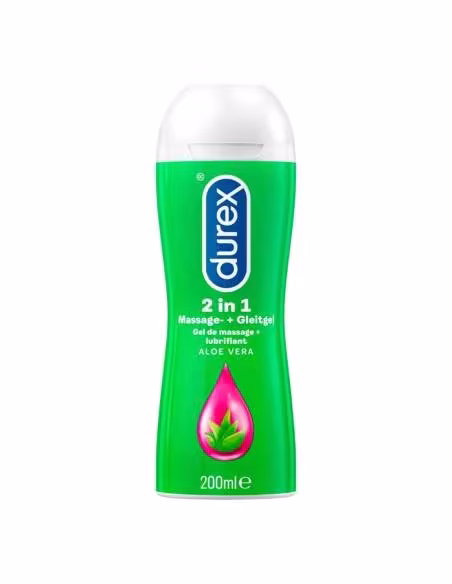 Durex - masážny olej a lubrikant 2v1 - aloe vera - 200 ml