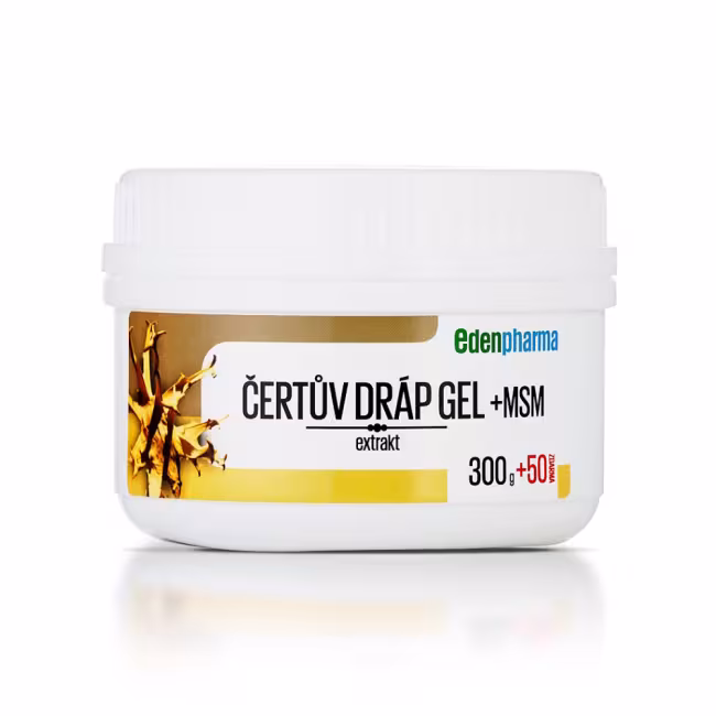 EDENPHARMA Čertov pazúr plus MSM gél 300 g + 50 g ZDARMA