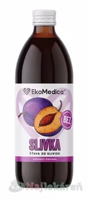 EkoMedica Šťava Slivka 100% 500 ml