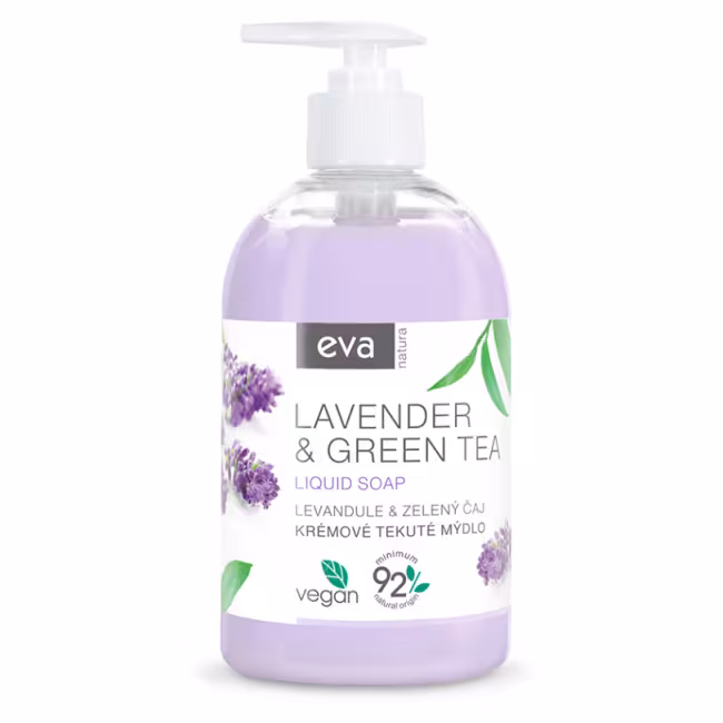 EVA NATURA Krémové tekuté mydlo Levanduľa & Zelený čaj 500 ml