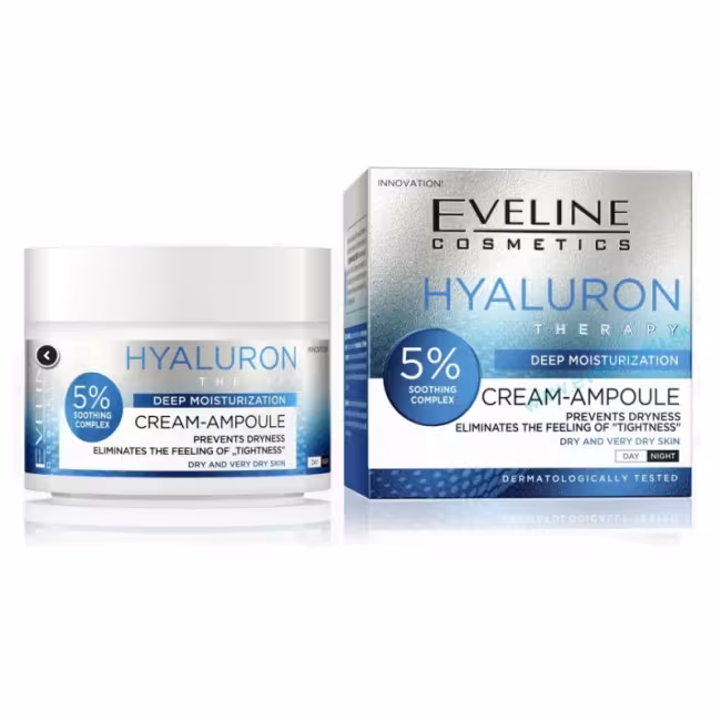 Eveline Cosmetics Cream-Ampoule Hyaluron intenzívne hydratačný krém 50ml