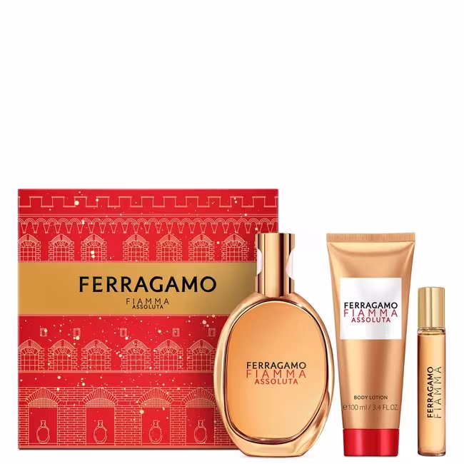FERRAGAMO Fiamma Assoluta kazeta, EdP 100 ml + EdP 15 ml + TM 100 ml