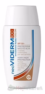 neoVIDERM 100 SPF 50+ COLOR tónovaná fluidná emulzia 50 ml