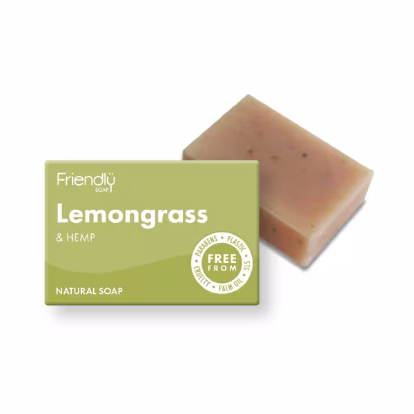 Friendly Soap Prírodné mydlo - Citrónová tráva a konope, 95 g