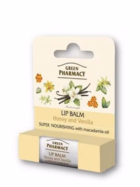 Výživný balzam na pery - Med a vanilka Green Pharmacy 3,6 g