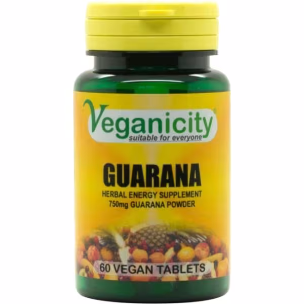 Veganicity Guarana 750 mg, 60 vegan tabliet