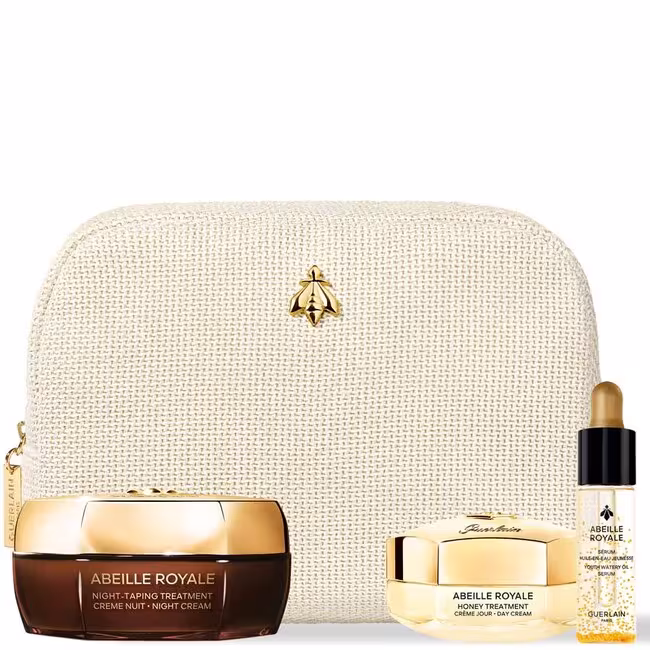 Guerlain Abeille Royale kazeta, nočný krém 50 ml + sérum 5 ml + denný krém 15 ml + kozmetická taštička