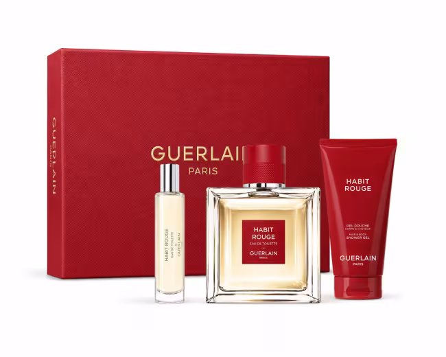 Guerlain Habit Rouge - EDT 100 ml + sprchový gél 75 ml + EDT 10 ml