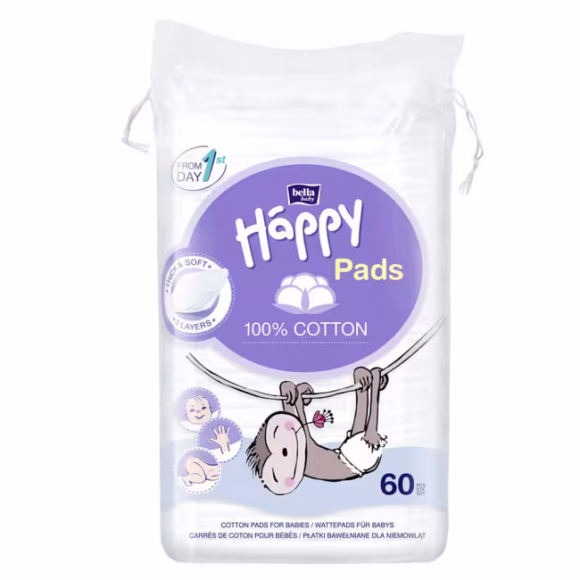 BELLA HAPPY Baby bavlnené tampóny 60 kusov