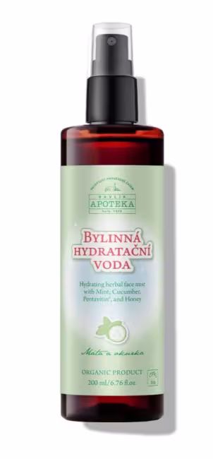 Havlíkova Apotéka - Bylinná hydratační voda Okurka, Máta 200 ml