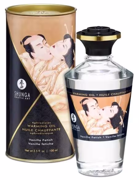 Shunga - masážny olej s hrejivým efektom - vanilka - 100 ml