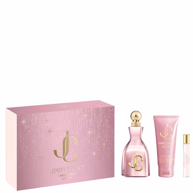 Jimmy Choo I Want Choo With Love kazeta, EdP 100 ml + TM 100 ml + pafumovaná voda 7,5 ml