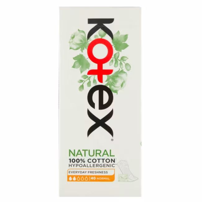 KOTEX Natural Slipové vložky Normal 40 kusov
