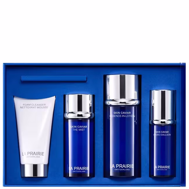 La Prairie Skin Caviar kazeta, La Prairie Summer Wardrobe Set - Foam Cleanser 50 ml + Skin Caviar The Mist 50 ml + Skin Caviar Essenc