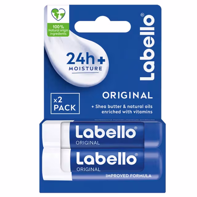 Labello 2x4,8g/5,5ml stick - balzam na pery - Original - DUOpack