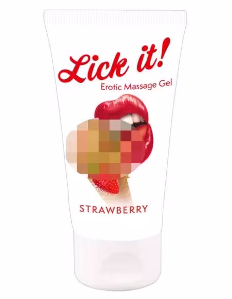 Lick it! - jedlý lubrikant 2v1 - jahoda - 50ml