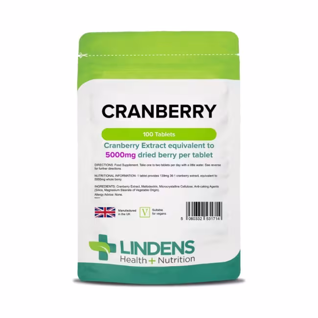 LINDENS Health + Nutrition Brusnicový džús (extrakt) 5000 mg, 100 tabliet