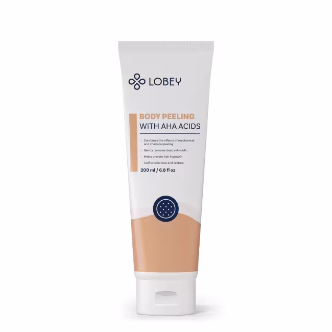 LOBEY Telový peeling s AHA kyselinami 200 ml
