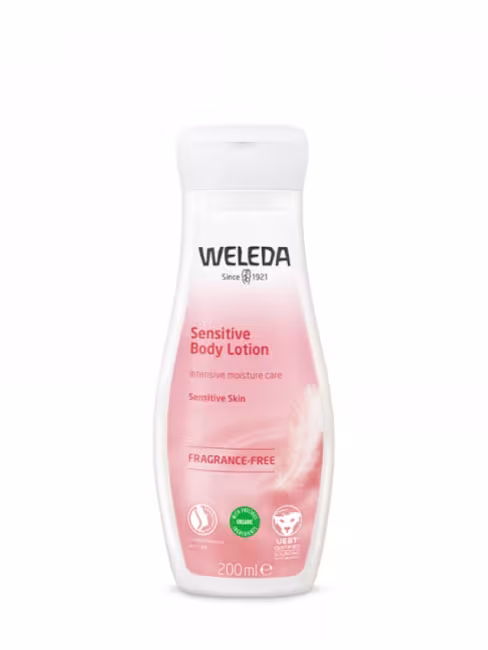 Jemné telové mlieko na citlivú pokožku WELEDA 200 ml
