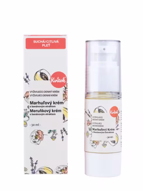 Marhuľový krém pre suchú/citlivú pleť – denný KVITOK 30 ml
