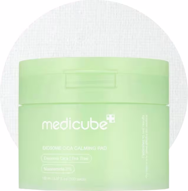 Medicube Upokojujúce a hydratačné tonizačné tampóny pre citlivú a problematickú pleť Exosome Cica (Calming Pad) 100 ks