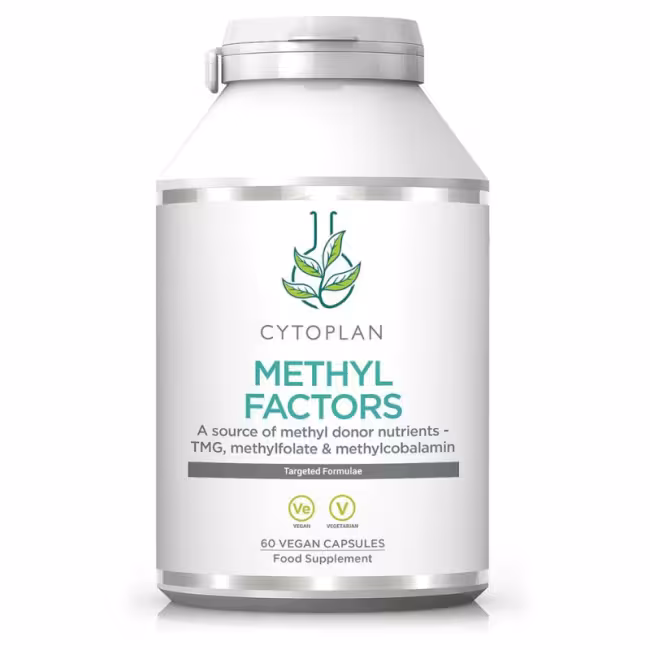 Cytoplan METHYL FAKTORY - B1 + Betaín + B2 + B6 + L-Metylfolát vápenatý + Vitamín B12 a Zinok, 60 kapsúl