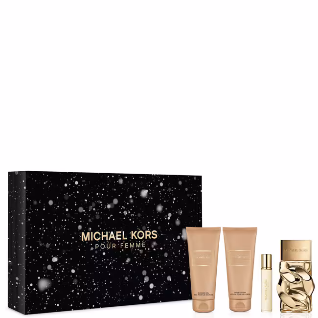Michael Kors Pour Femme kazeta, EdP 100 ml + SG 100 ml + TM 100 ml + EdP 10 ml