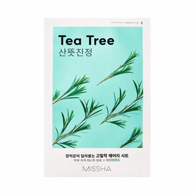 MISSHA Airy fit sheet mask tea tree plátienková maska ​​19 g