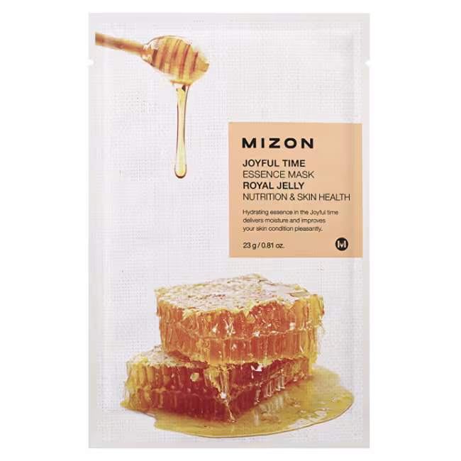MIZON Joyful Time Plátienková 3D maska s materskou kašičkou a medom pre výživu pleti 23 g