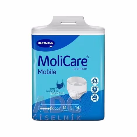 MoliCare Premium Mobile 6 kvapiek M plienkové nohavičky naťahovacie 14 ks