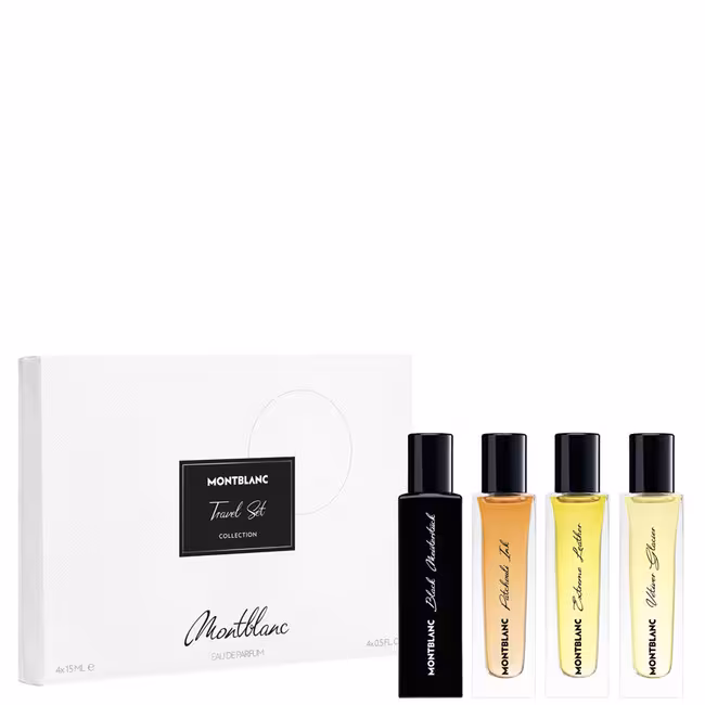 Montblanc - Collection Black Meisterstück - kazeta, 4x EdP 15 ml - Black Meister stuck, Patchouli Ink, Vetiver Glacier, Extreme Leather)