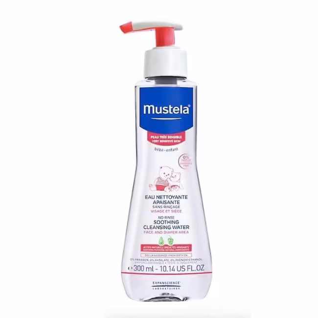 Mustela Detská ukľudňujúca čistiaca voda pre veľmi citlivú pokožku (Soothing Cleansing Water) 300 ml