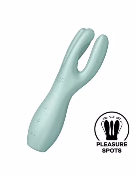 Satisfyer Threesome 3 - nabíjací klitoris vibrátor (mätový)