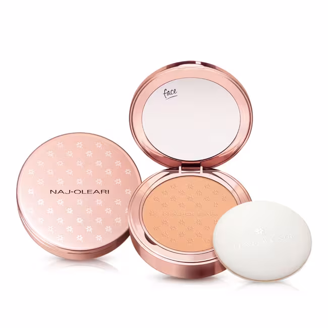 Naj Oleari Skin Caress Pressed Powder púder 9.5 g, 02 Peach Pink