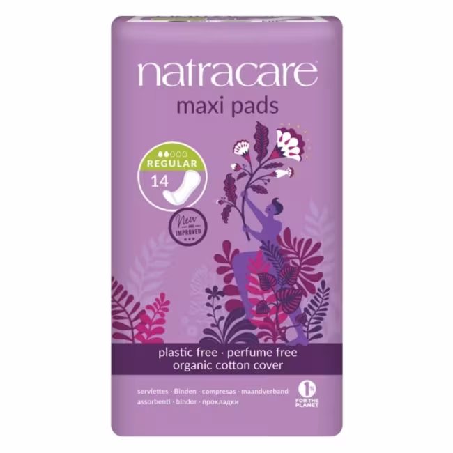 NATRACARE Menštruačné vložky Maxi REGULAR bez krídielok 14 ks