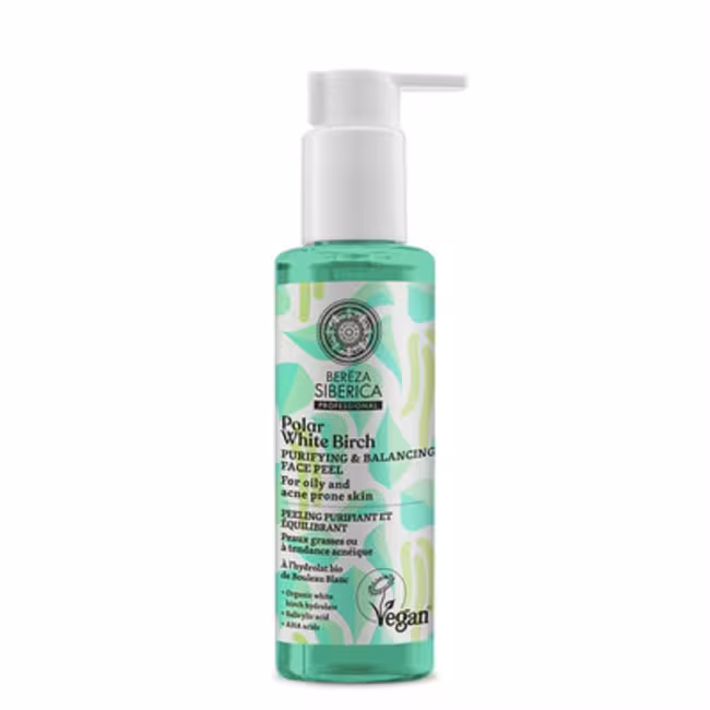 NATURA SIBERICA Bereza Siberica Čistiaci a vyrovnávací peeling na tvár 145 ml