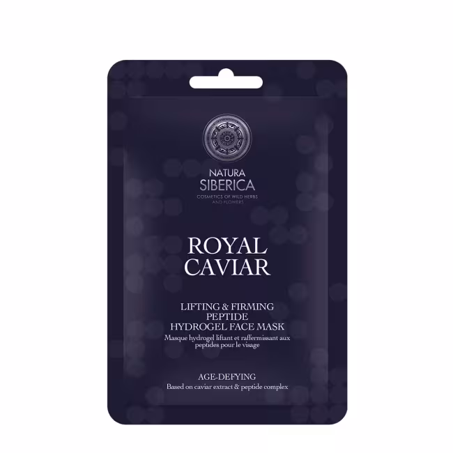 Natura Siberica Liftingová a spevňujúca peptidová hydrogélová pleťová maska Royal Caviar (Peptide Hydrogel Face Mask) 1 ks
