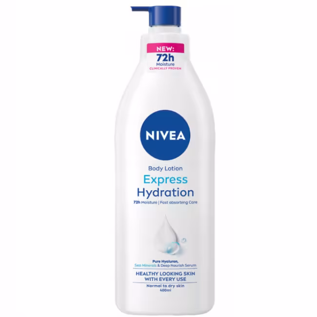 Nivea telové mlieko 400ml Express Hydration pumpa