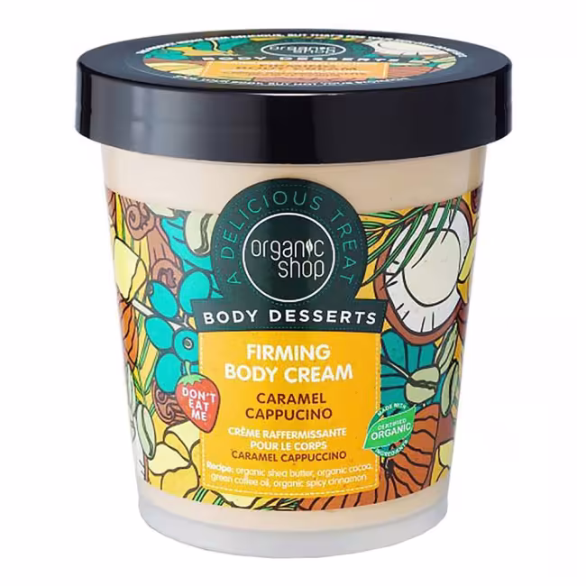 ORGANIC SHOP Body Desserts Spevňujúci telový krém Karamelové Cappuccino 450 ml