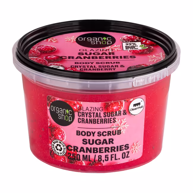 Organic Shop Telový peeling Sugar Cranberries Body Scrub 250 ml