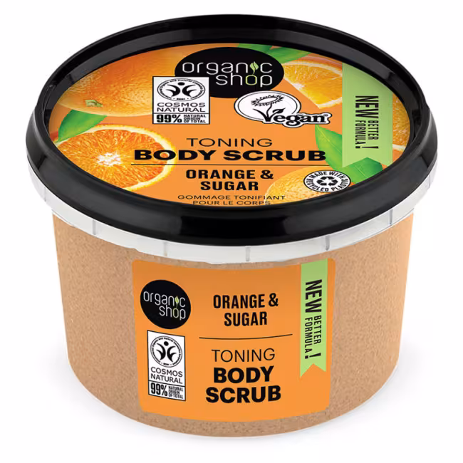 ORGANIC SHOP Tonizujúci telový peeling Pomaranč a cukor 250 ml