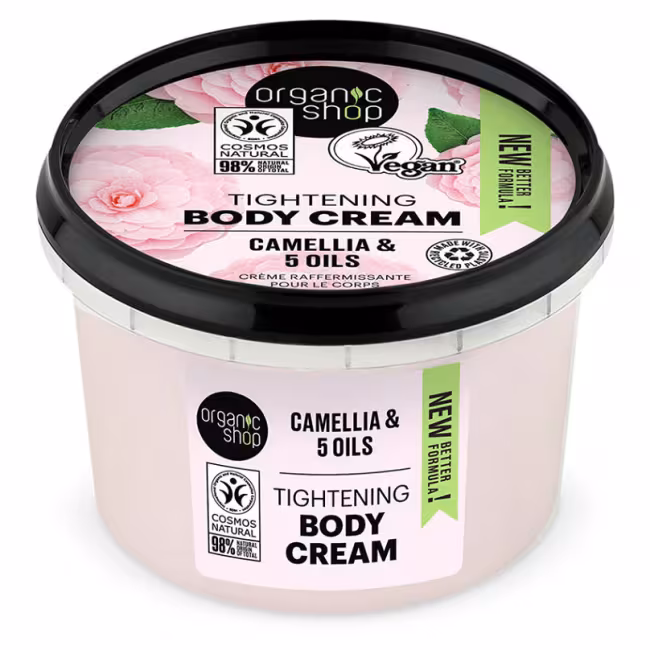 ORGANIC SHOP Spevňujúci telový krém Kamélie a 5 olejov 250 ml