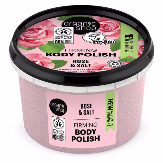 ORGANIC SHOP Spevňujúci telový peeling Ruže a soľ 250 ml