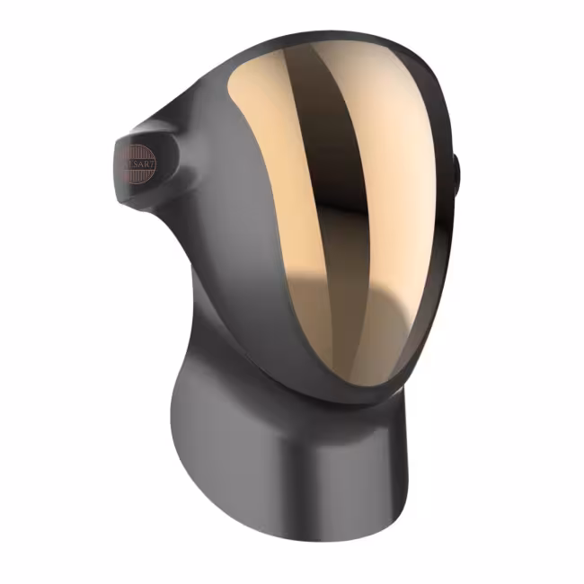 Palsar 7 Profesionálna ošetrujúca LED maska na tvár a krk s nabíjacou stanicou (Black, Gold)