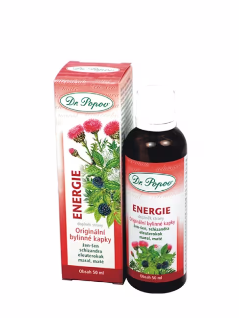 Energia - bylinné kvapky DR. POPOV 50 ml