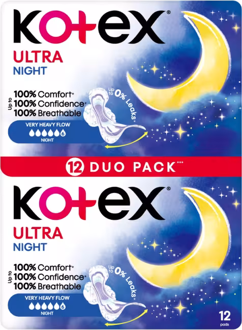 KOTEX Ultra Night vložky Duo pack 12ks