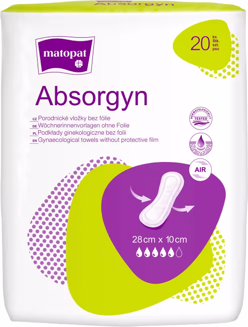Absorgyn porodnické vložky bez fólie 20ks